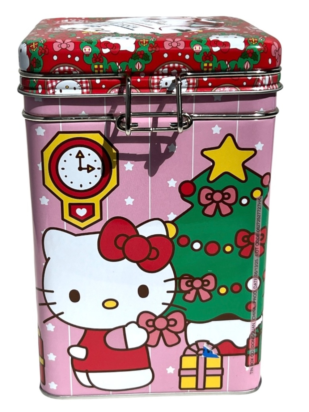 Sanrio Hello Kitty Metal Tin Box With Lock Lid Canister Christmas 2025 New Asia